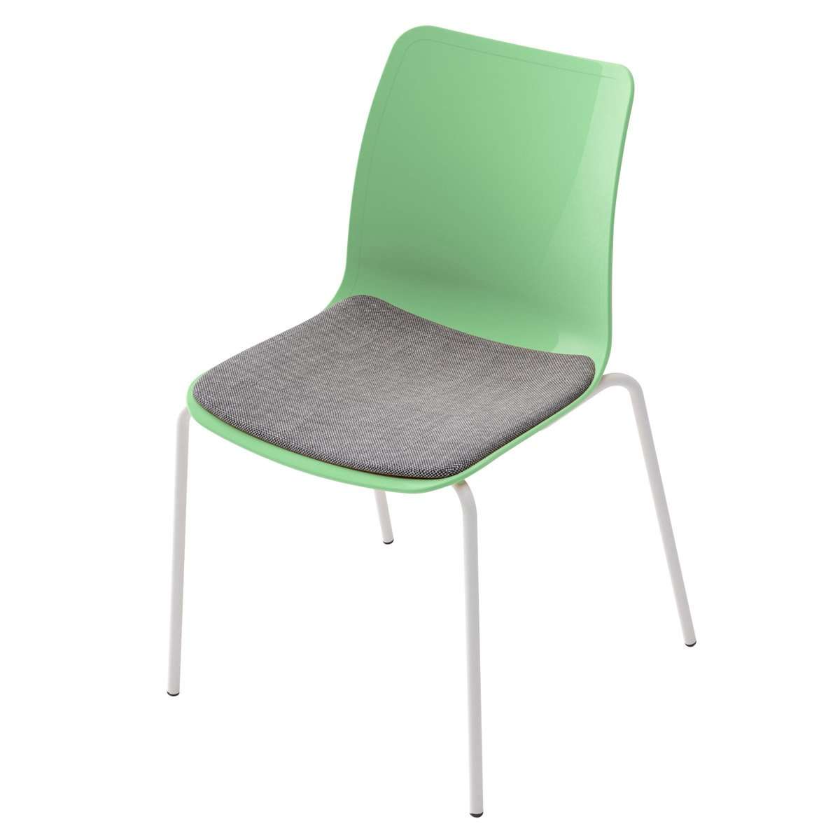 Silla Ulkia con 4 patas metálicas y tapizado