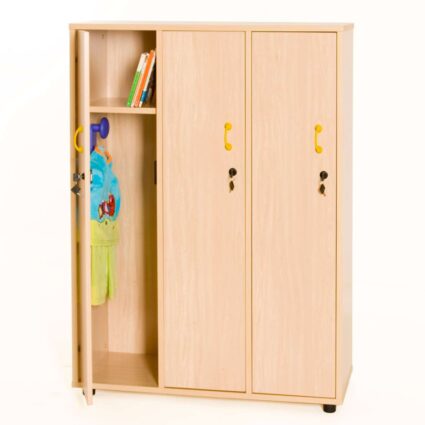 Taquilla 3 personas 125 cm alto con llave