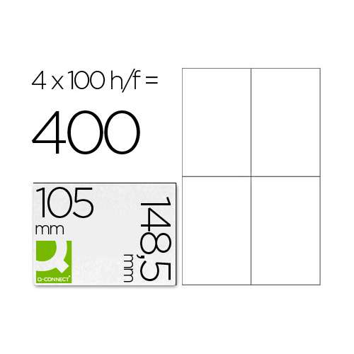 etiquetas adhesivas marca q connect 105 x 1485 mm 25214