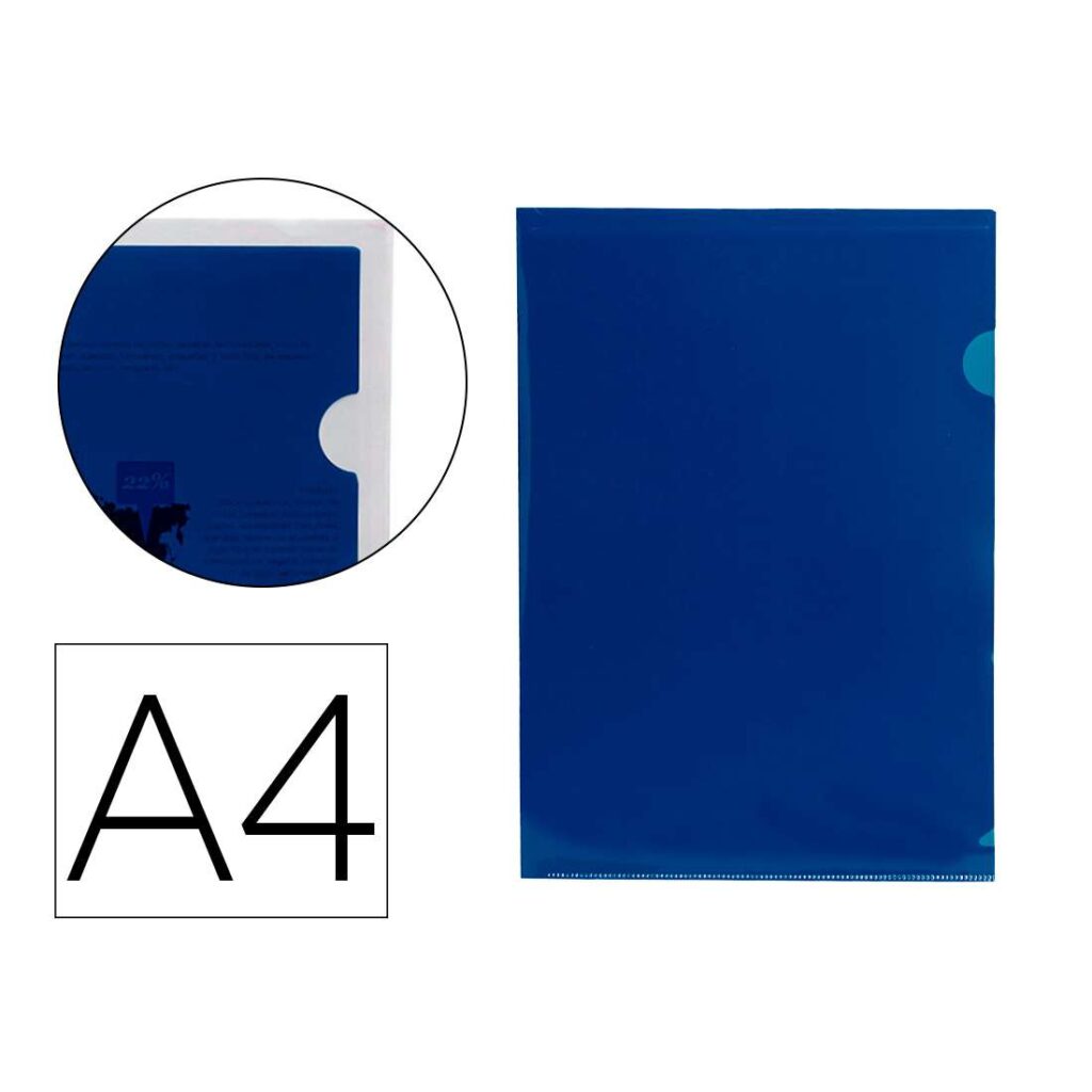 Funda dossier uñero Din A4 color azul - Didaplay.com