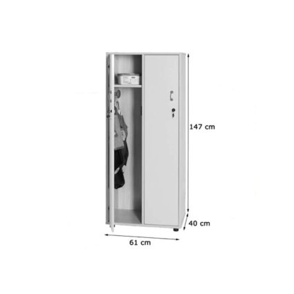 Taquilla 2 personas 147 cm alto con llave