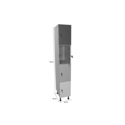 Taquilla 4 puertas ancho 40 cm